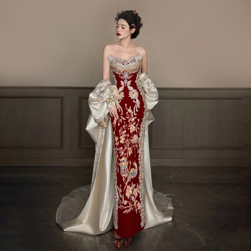 Embroidery In Indonesia - Xiuhe Clothing 2026 Novo Vestido de