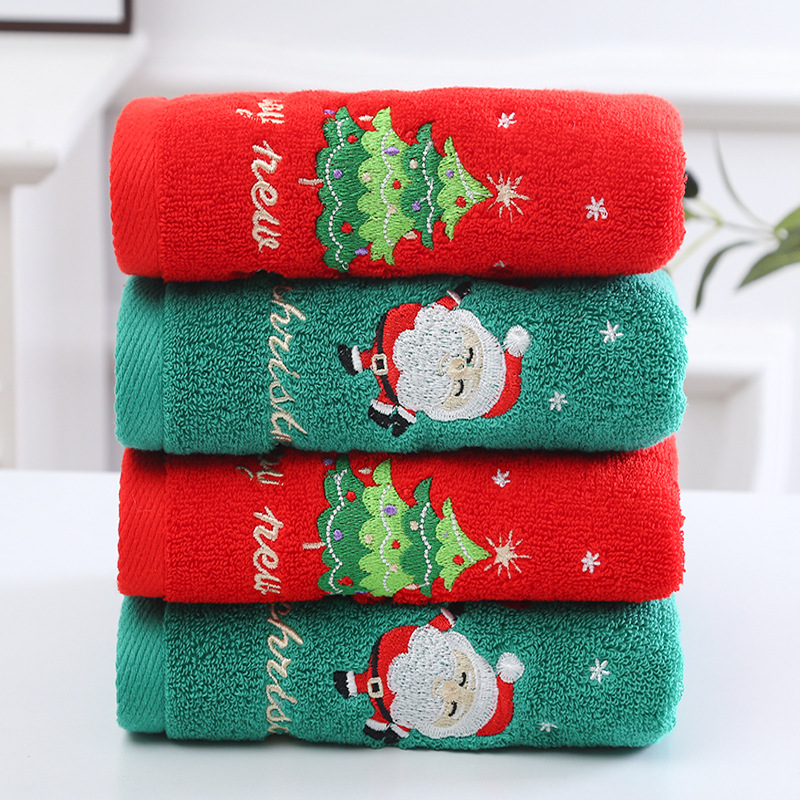 Embroidery Xmas Tree - Coral Fleece Toalha De Banho, Microfibra
