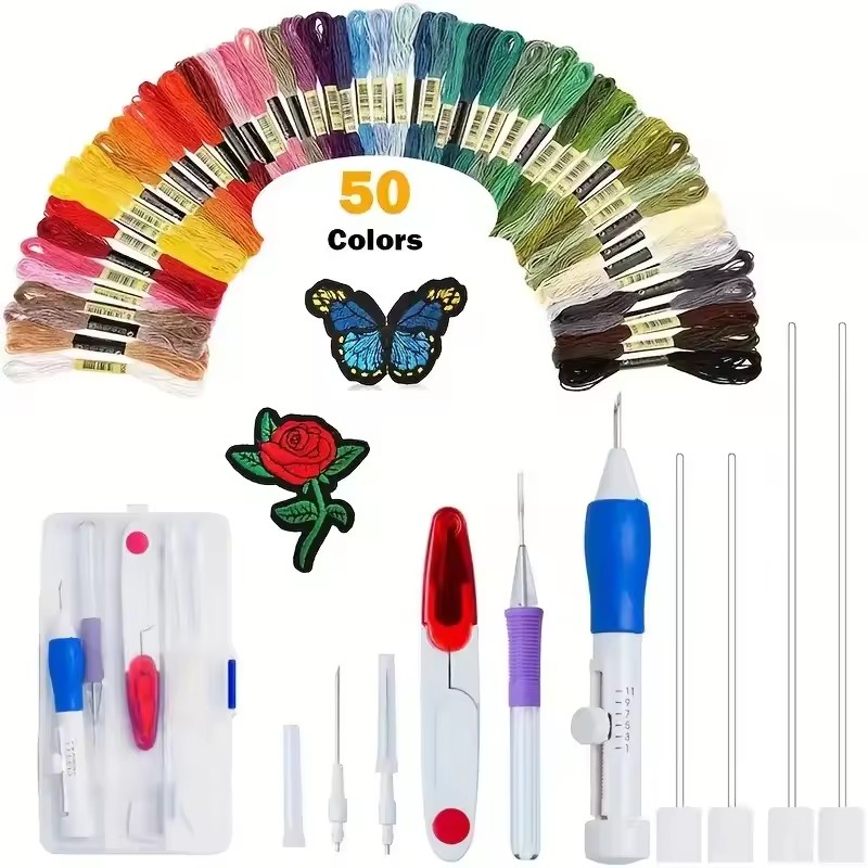 Punch Needle Handle - Kit de Bordado com Agulha Punch