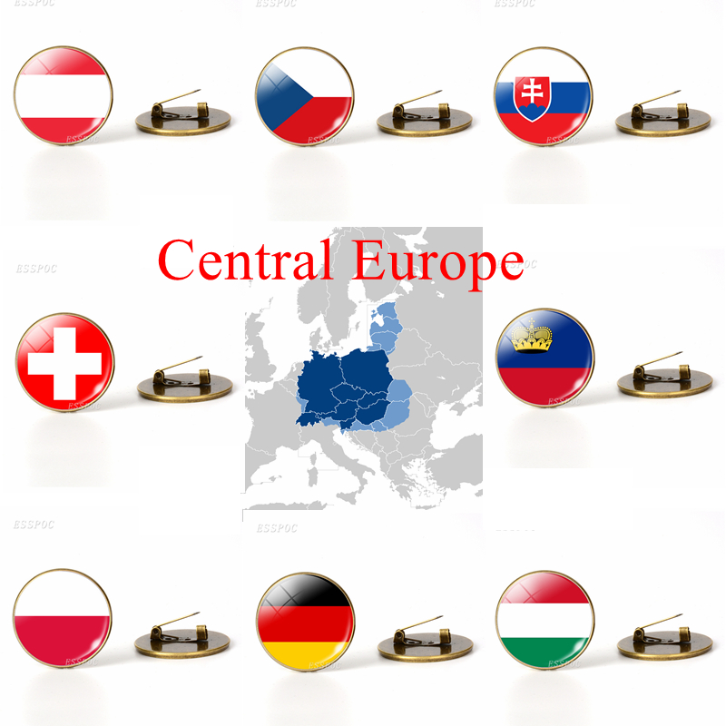 Embroidery Australia - Broche de bandeira da europa central,
