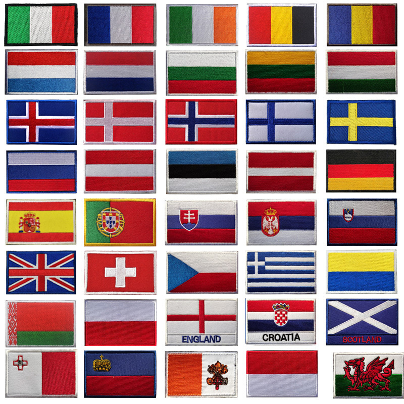 Remendo bordado de bandeira do - Embroidery In Indonesia avaliação e preço