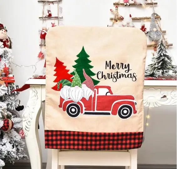4/6/8 pçs capa de cadeira de n - Embroidery Xmas Tree avaliação e preço