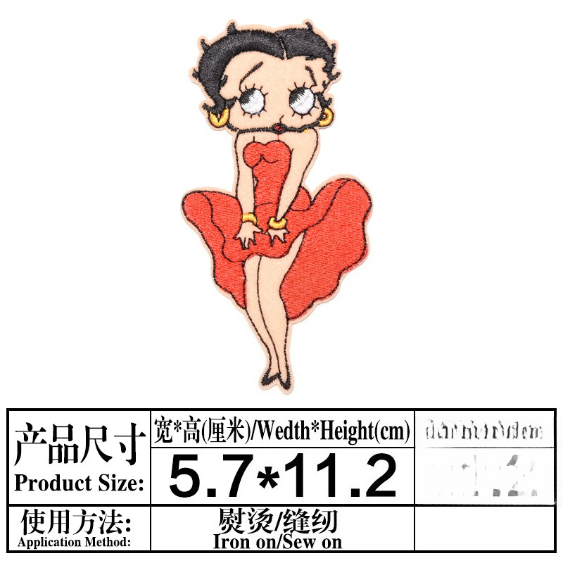 Patch Betty Boop com Estampa d - Embroidery Patch avaliação e preço