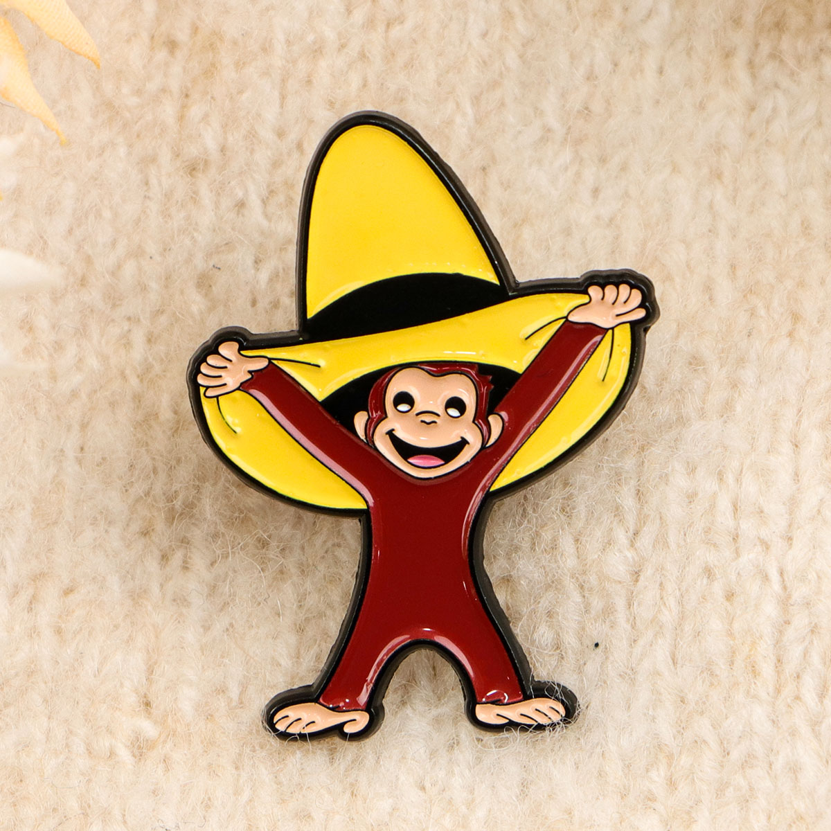 Bonito macaco esmalte pino eng - Embroidery Illustration avaliação e preço