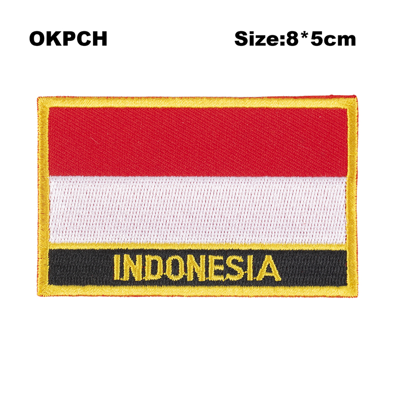 Patches bordados de bandeira d - Embroidery In Indonesia avaliação e preço