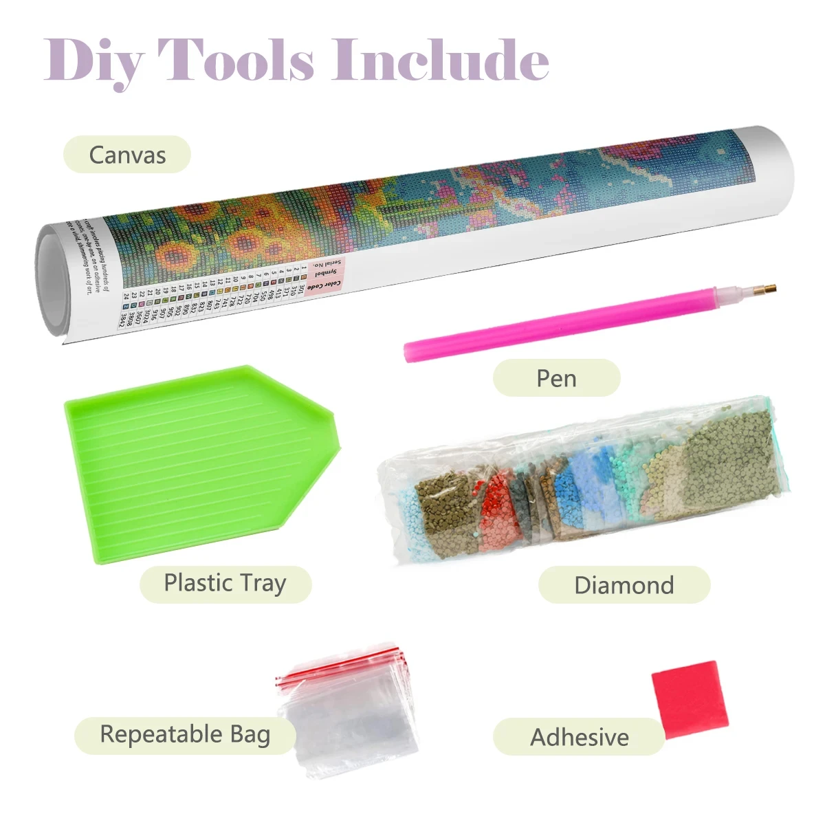 Pintura em Diamante 5D DIY Est - Embroidery Roll Pattern avaliação e preço