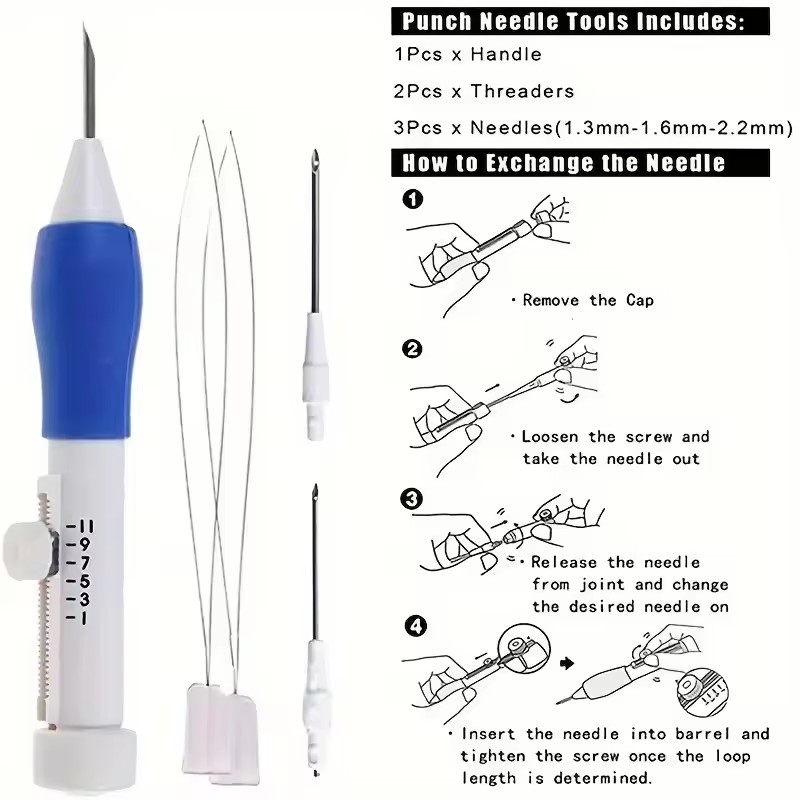 Kit de Bordado com Agulha Punc - Punch Needle Handle avaliação e preço