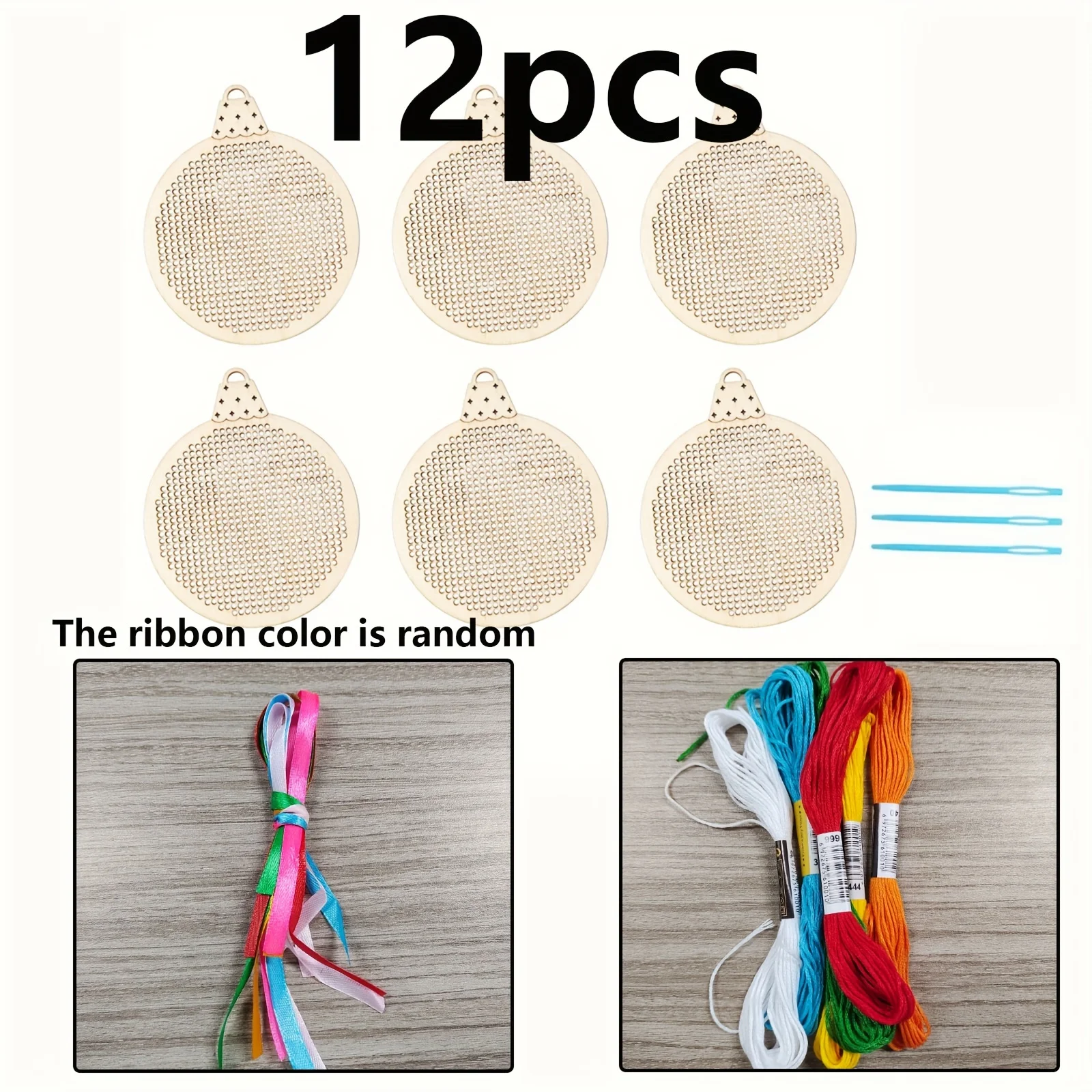 12 Peças de Pingentes de Madei - Embroidery Xmas Tree avaliação e preço