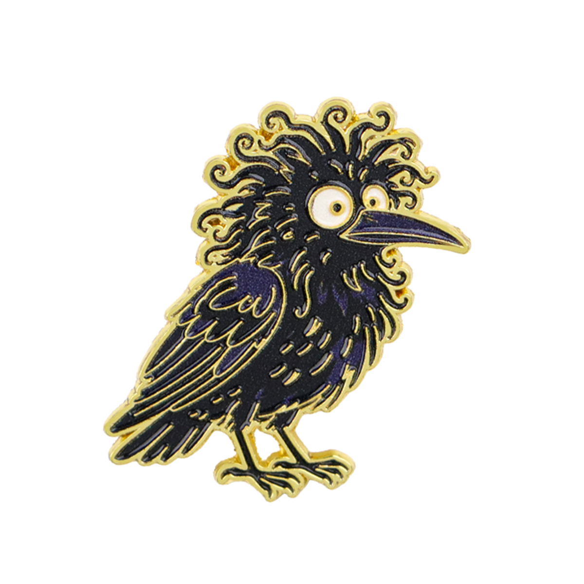Pin de Esmalte de Gato Preto F - Embroidery Illustration avaliação e preço