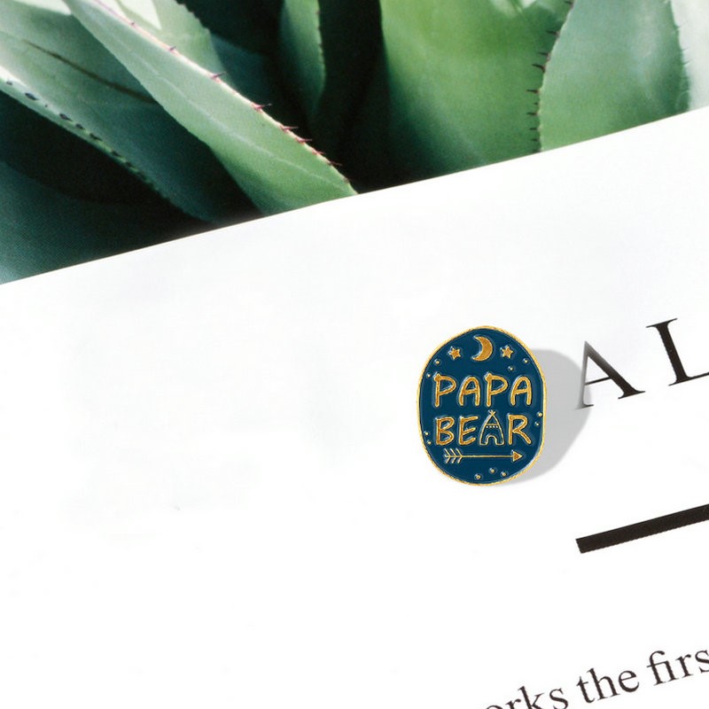 Mamãe papai urso esmalte pinos - Embroidery Logo avaliação e preço