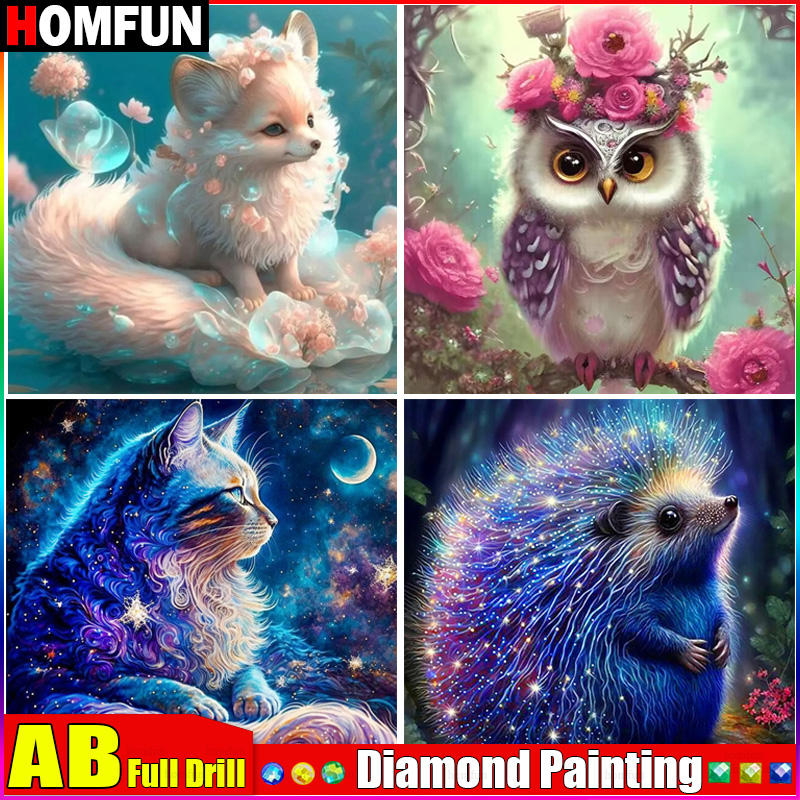 HOMFUN AB Completa Diamante Bo - Embroidery Roll Pattern avaliação e preço