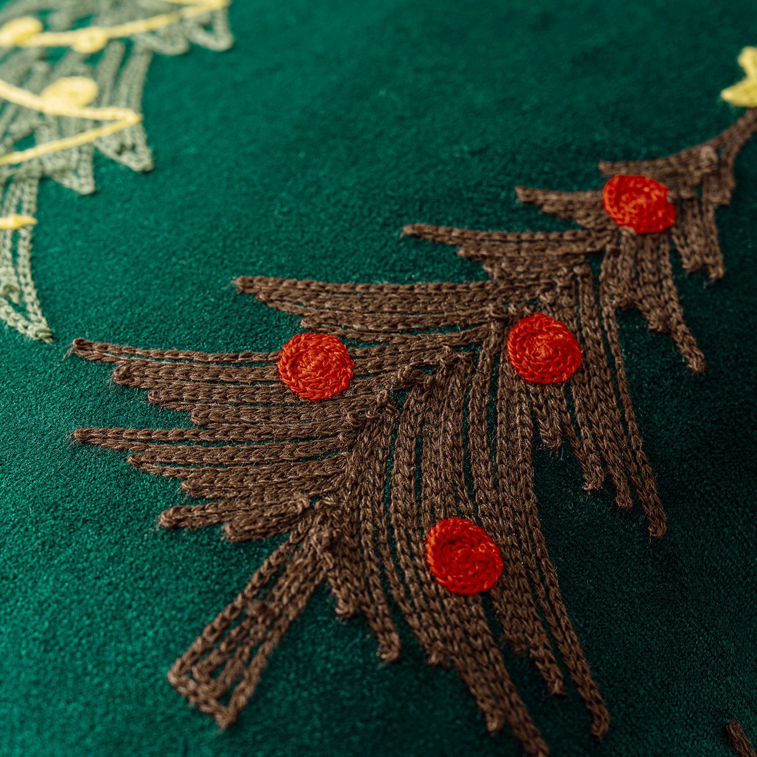 1pc bordado capa de almofada c - Embroidery Xmas Tree avaliação e preço