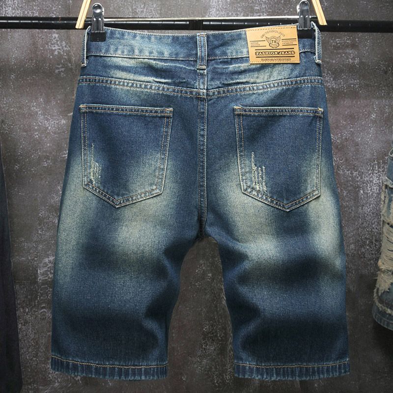 Novos shorts jeans masculinos  - Embroidery Patch avaliação e preço
