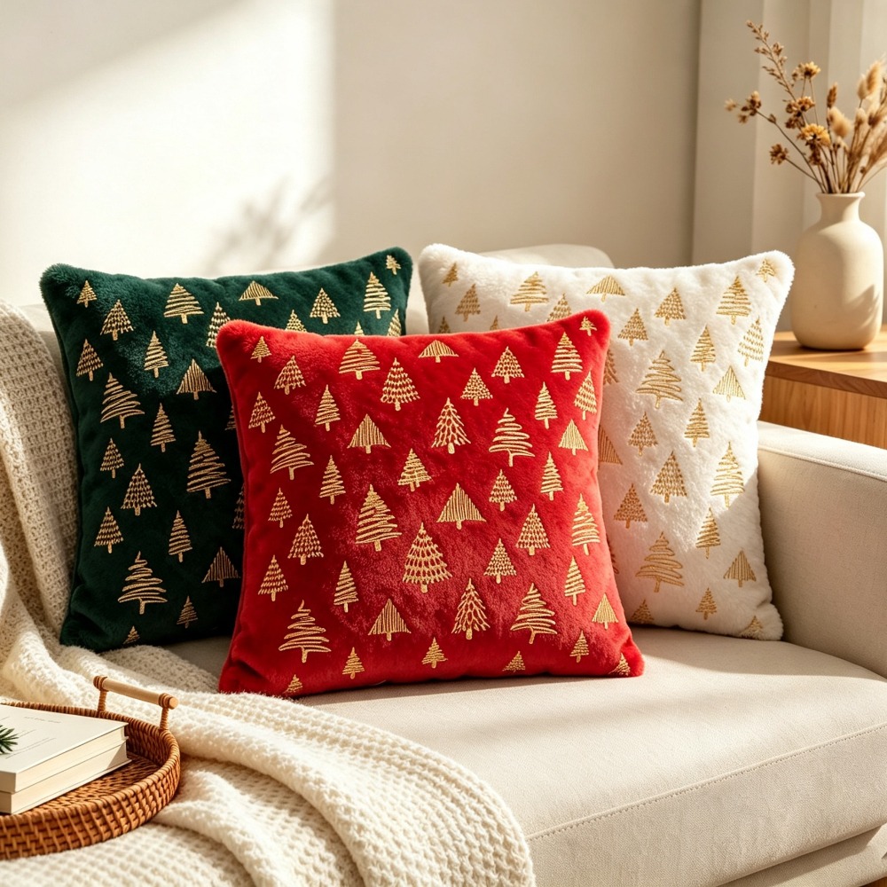 Capa de Almofada de Natal com  - Embroidery Xmas Tree avaliação e preço