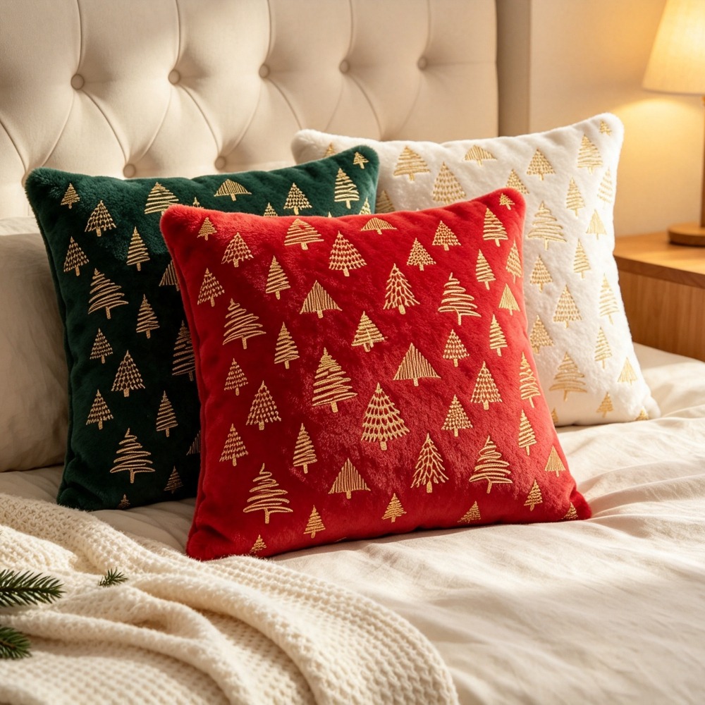 Capa de Almofada de Natal com  - Embroidery Xmas Tree avaliação e preço