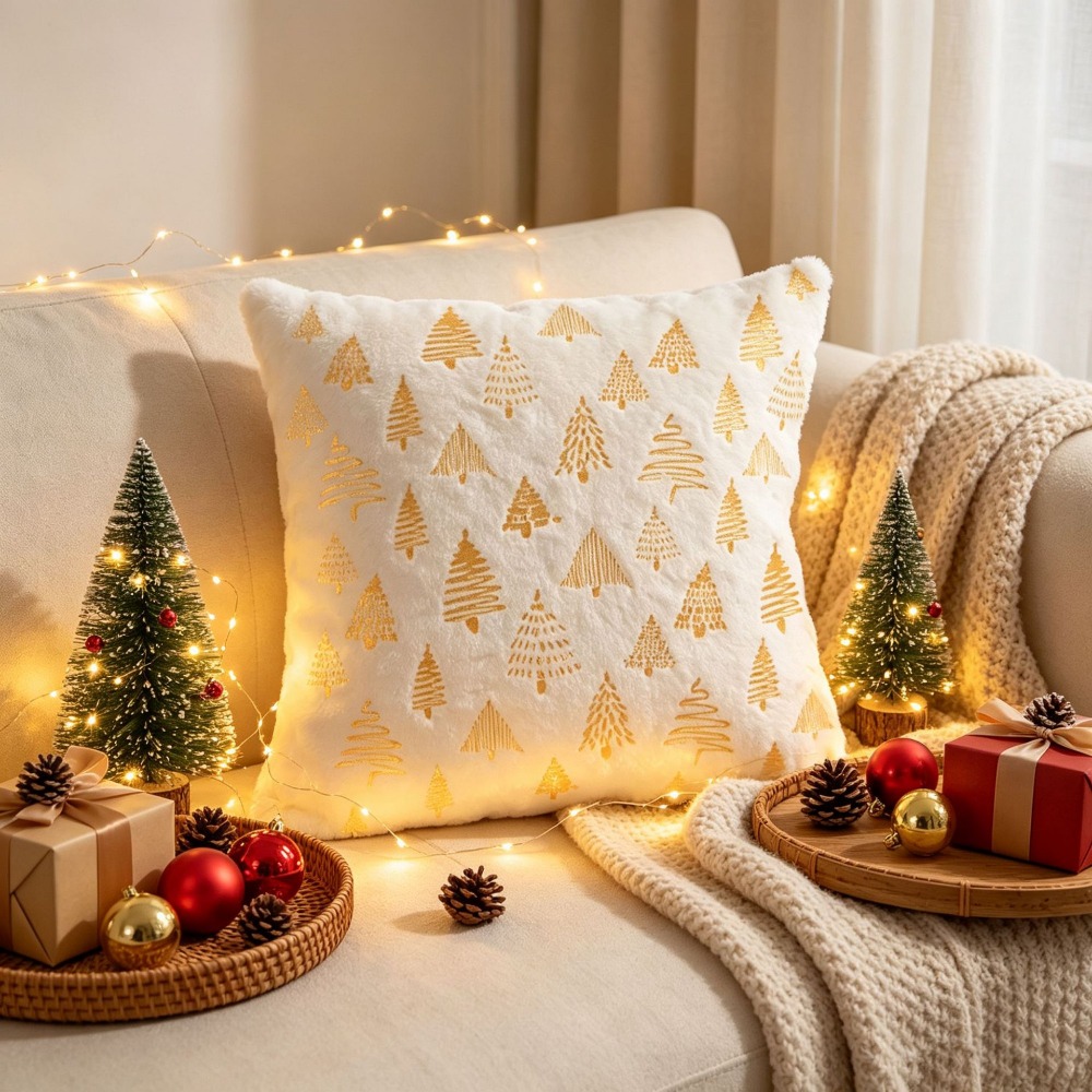 Capa de Almofada de Natal com  - Embroidery Xmas Tree avaliação e preço