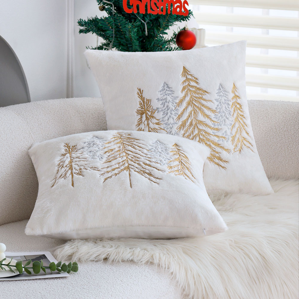 Natal falso pele de coelho cap - Embroidery Xmas Tree avaliação e preço