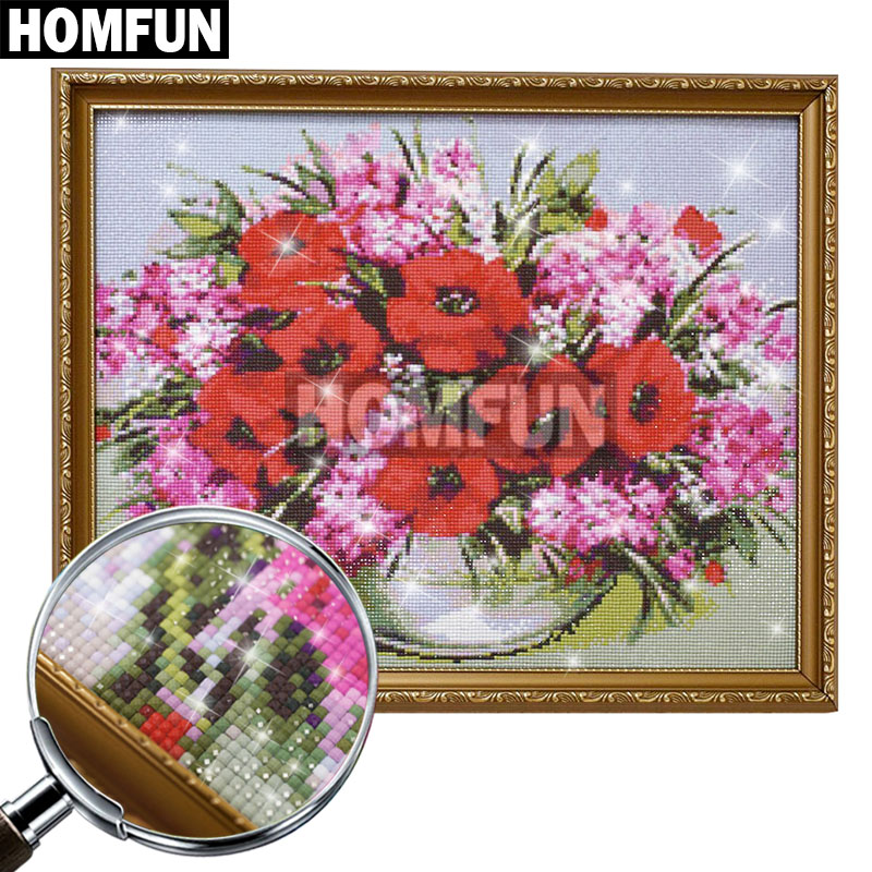 Homfun 5d diamante padrão stra - Embroidery Roll Pattern avaliação e preço